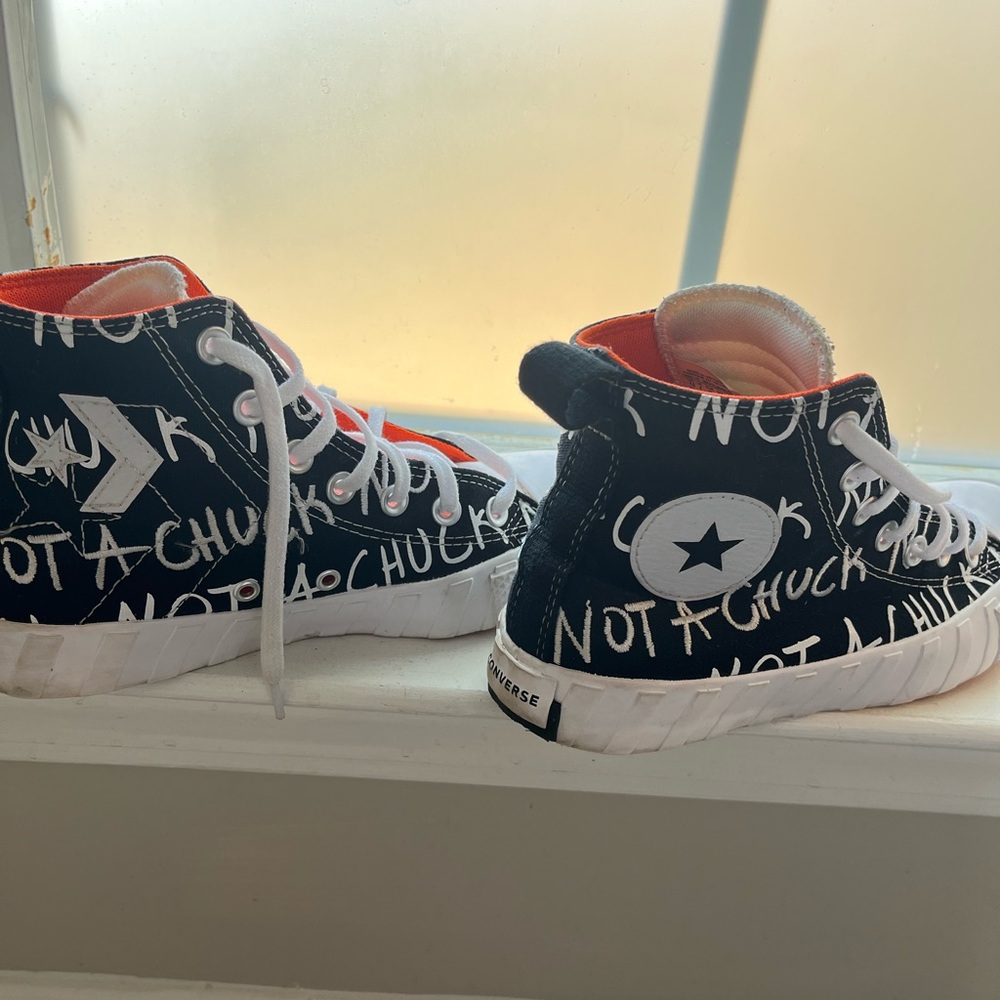 Converse Kids' Black and White High-Top Sneakers